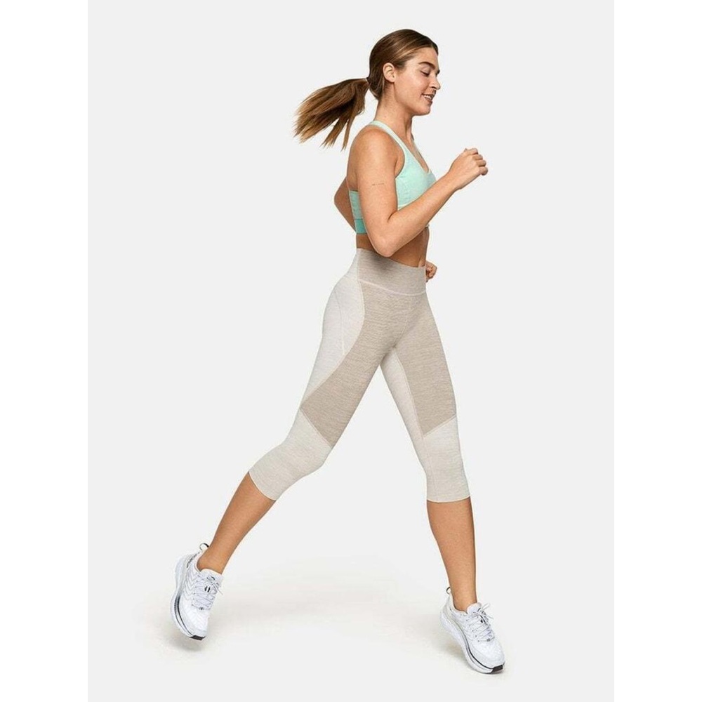 Outdoor Voices Tan Striped Leggings